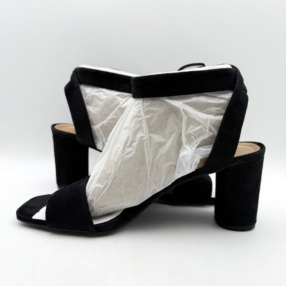 Vionic Womens Zinfandel Heeled Sandals US 10 Wide EU 41 Black Suede NIB - Picture 7 of 12